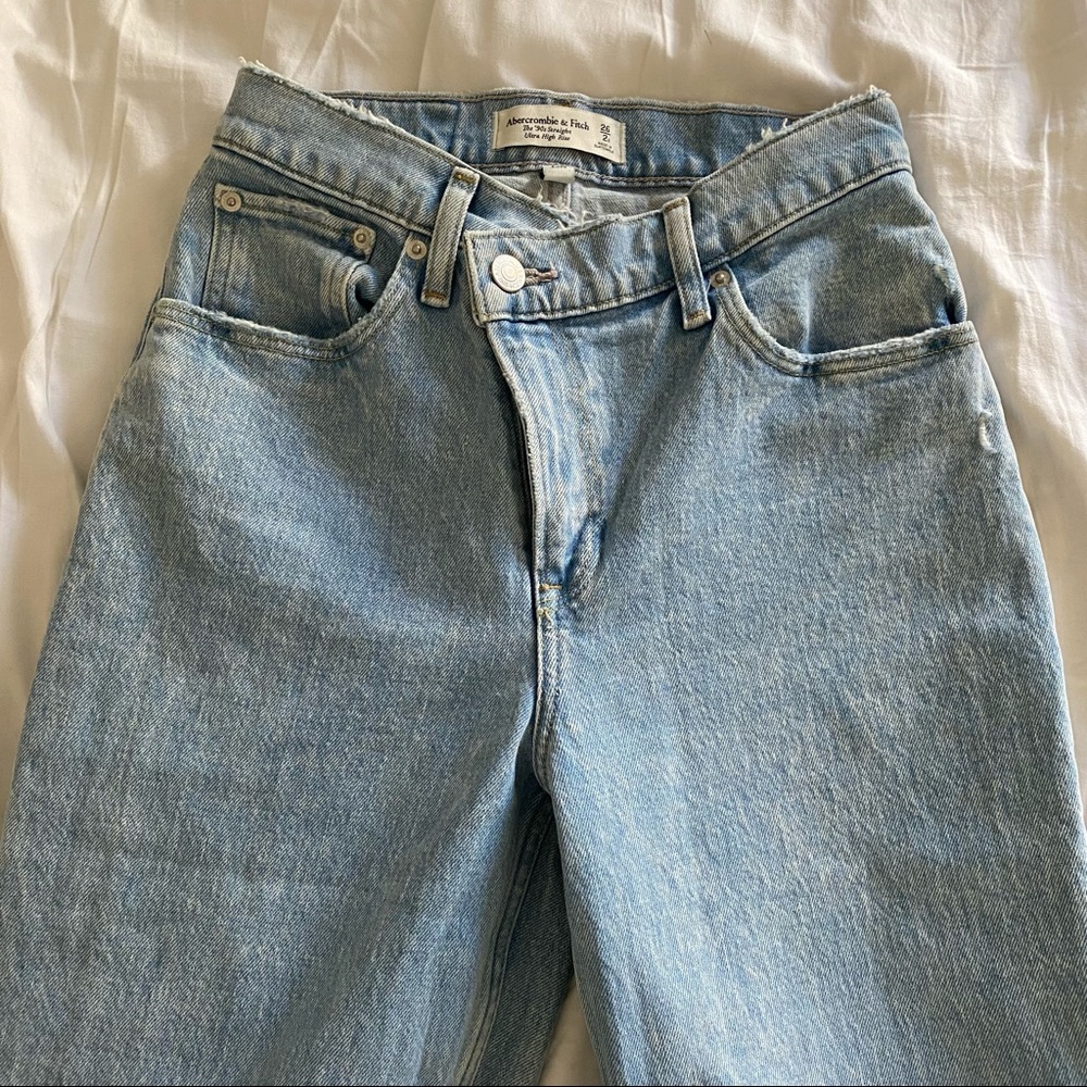abercrombie curve love wide leg jean